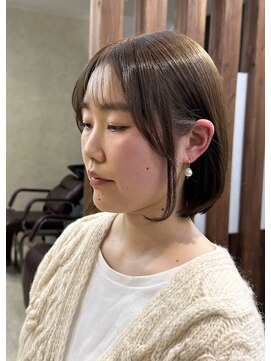 ナチュラルブラウン＊コンパクトボブ