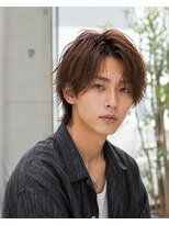 MEN's Baguz MEN'Sカット/ MEN'Sパーマ/ MEN'Sカラー 韓国風ミディアムレイヤー色気ニュアンスパーマ束感メンズ