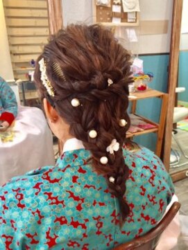 ロカット サロン(Roquat Salon) 編み込みアレンジ【ヘアセット　立川/立川南口/八王子  浴衣】