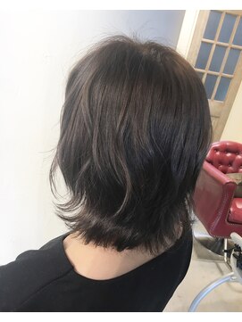 リンク 相武台店(Link) 外ハネミディアム 綺麗め 透明感 グレージュ
