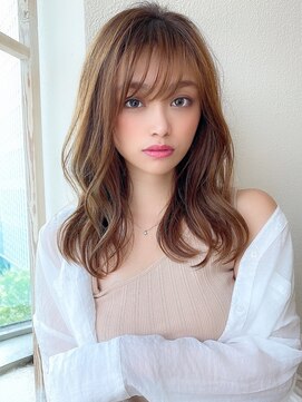 アフロート ディル(AFLOAT D'L) アフロートeri20代30代小顔顔周り流し前髪ミディアムヘア表参道