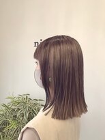 ヘアーコレクトニコ(hair collect nico)&nbsp;切りっぱなし×ミディアム×シルキーベージュ