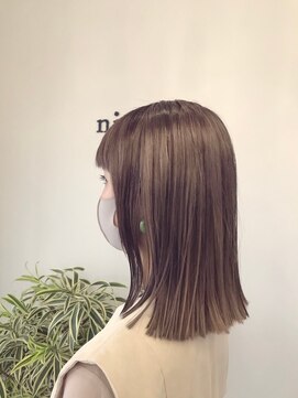 ヘアーコレクトニコ(hair collect nico) 切りっぱなし×ミディアム×シルキーベージュ