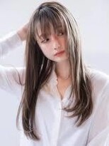 ケアリー 武蔵小杉(Carelly)&nbsp;大人かわいい前髪セシルカットココアブラウンフリンジウェーブ