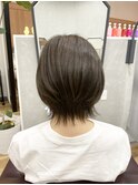 ショート×アッシュグレージュ