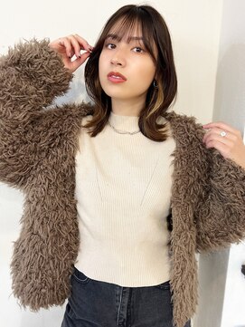 マリアバイアフロート(Maria by AFLOAT) 【山田】インナーカラーシースルーバングくびれウルフ