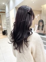 水素カラー　艶バイオレットカラー