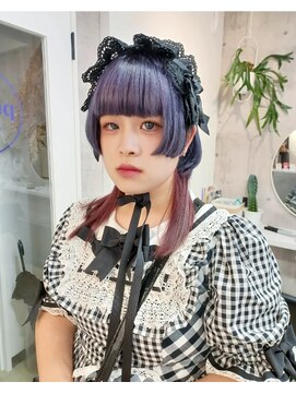 パープル(purple) 2トーンデザインカラー