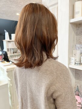 キャアリー(Caary) 福山市美容室Caary人気ハイトーンカラー秋ベージュミディアム