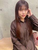 エウペ 渋谷(WEUPE)&nbsp;斜めバング/グレージュカラー/デザインカラー/シルキーベージュ