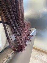 ウイバイファースト(u'i by first) 《深みとツヤのブラウン★レッド系裾カラー》遊び心あるミディ♪