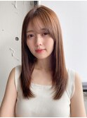 小顔 フェミニンロング メルティーカラー 似合わせカット"