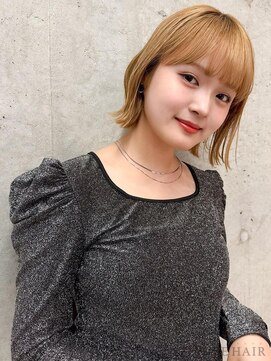 オーブ ヘアーベール 谷山店(AUBE HAIR veil) 20代・30代_切りっぱなし_べナボブ