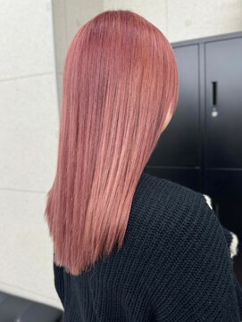 スターズ 柏(STARS) ピンクベージュカラー ケアブリーチ ミディアム 艶カラー