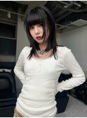 レイヤー/ストレート/モード/ダークグレージュ