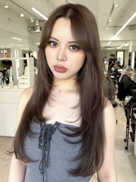 オニキス(ONYX) A122ザクザクレイヤーカットブラウンカラートレンドヘア