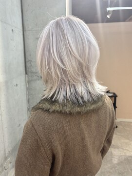ラニヘアサロン(lani hair salon) ホワイトウルフ/ハイトーン/ホワイトカラー/ケアブリーチ/