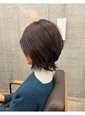 くびれミディアム 大人ミディアムレイヤー くびれヘア