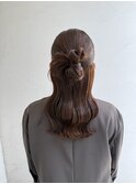 カチモリハーフアップ/ヘアセット/結婚式お呼ばれヘア/知立/20代