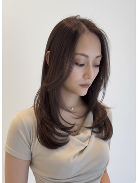 ヘアースタジオ ゼン カロン(Hair studio Zen kalon) 髪質改善/くびれミディアム/セミロングレイヤー/ダークアッシュ