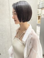 エッセンス(THE ESSENCE)&nbsp;mode bob切りっぱなしボブエアリーロング美髪ピンクブラウン