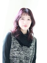 ステラ ヘア デザイン サロン(STELLA hair design salon)&nbsp;オン眉　ゆるレイヤー　モーブピンク　ブリーチ無し　S