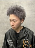 スパイキーショート　静岡駅　シルバーアッシュ