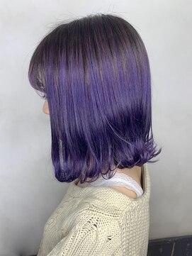 オースト ヘアー ステラ 新宿店(Aust hair Stella) ダブルブリーチ×ビビッドバイオレット【KJ】