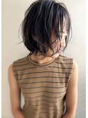 大人可愛い小顔レイヤーボブ×黒髪ダークグレージュカラー