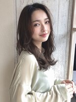 アフロート ディル(AFLOAT D'L)&nbsp;大人かわいいかきあげ前髪濡れ髪シアーカラー20代３０っっさ４０