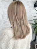 福山市美容室人気Caary ホワイトベージュ、ミルクティーベージュ