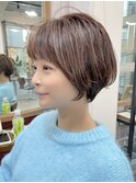 30代40代50代大人ナチュラルレイヤーショートボブ【恵比寿渋谷】
