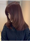 レイヤーカットハイライトショートヘアイルミナカラーオージュア