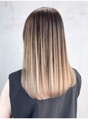 バレイヤージュロング_グレーベージュレイヤーロング_ba477061