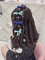 リルミー(Lilme) リボンたっぷり編みたらし×量産巻き*まゆ