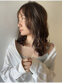 こなれヘア★シースルーバング×色っぽウェーブ♪stylist 清水