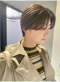 レイヤーカット/ウェットへア/オリーブベージュ/表参道