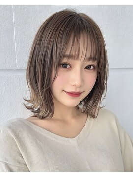 サンド 名古屋(sand) ボブ/レイヤーカット/髪質改善/ウェットヘア/オリーブベージュ