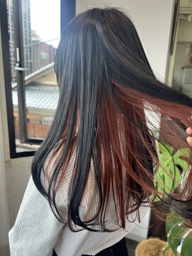 エアー(Air) レッドオレンジのインナーカラー