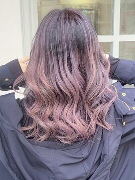 ヘアアンドビューティ ガーデン ベルモール店(HAIR AND BEAUTY GARDEN) ラベンダーベージュピンクベージュダブルカラーブリーチカラー
