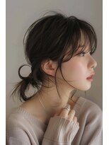 ルル(Lulu)&nbsp;グレーベージュ顔まわりレイヤーアップスタイル