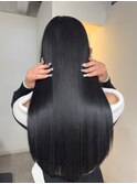 髪質改善　秋冬の暗髪艶髪ストレート　ケラチントリートメント