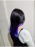 ウルフカット×インナーカラー（バイオレット）