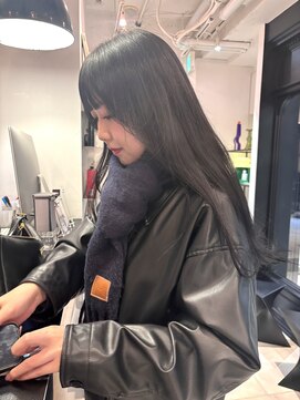 シータ(sheta) 【表参道sheta/riria】オリーブグレーロングヘア