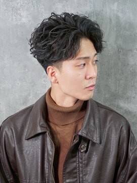 ヒロギンザ 銀座一丁目店(HIRO GINZA) 【波巻きスパイラル】アップバング×ツーブロック波打ちパーマ