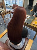 (暗めカラー) レッドブラウン×オージュアトリートメント