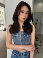 ソヨン 五所川原店(SOYON) ×センターパート×大人艶ロング