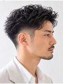 好印象ビジネスショート刈り上げパーマ