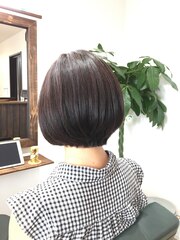 【Sec. hair design 水戸】大人かわいい 小顔 ショートボブ