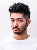 無造作ツーブロックネープレスアップバング